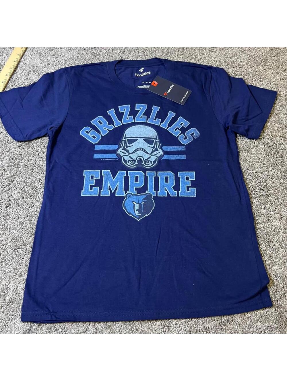 Fanatics Memphis Grizzlies Star Wars Stormtrooper T-Shirt size Youth Large NWT